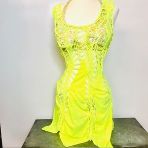 Yellow swim cover-up by Shoreline